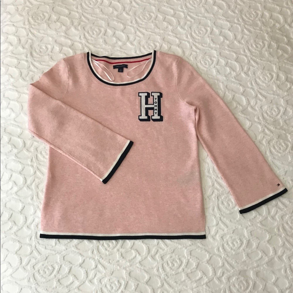 NWOT Tommy Hilfiger Bell Sleeved Pink Sweater